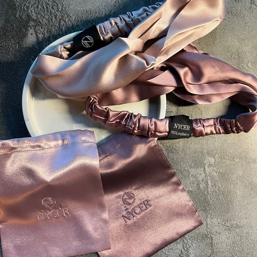 Dusty Rose 100% Mulberry Silk Headband